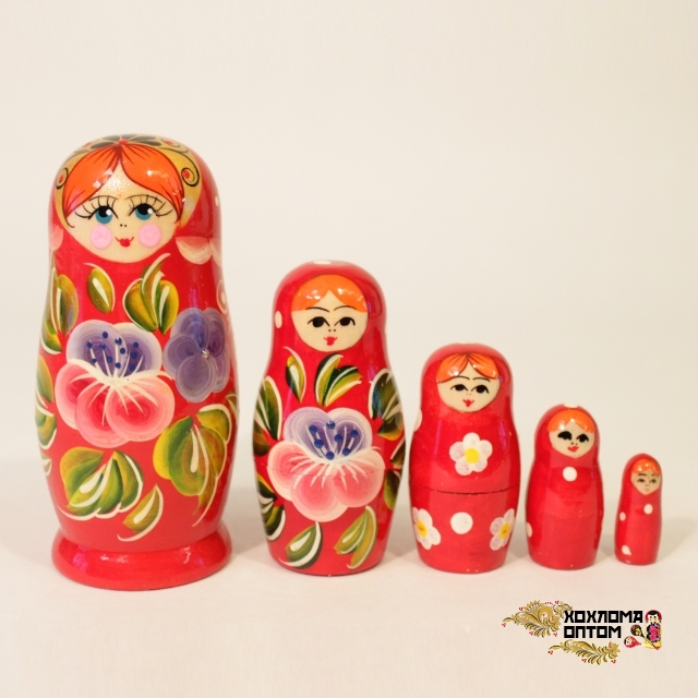 Matryoshka "Pansy" (5 dolls)
