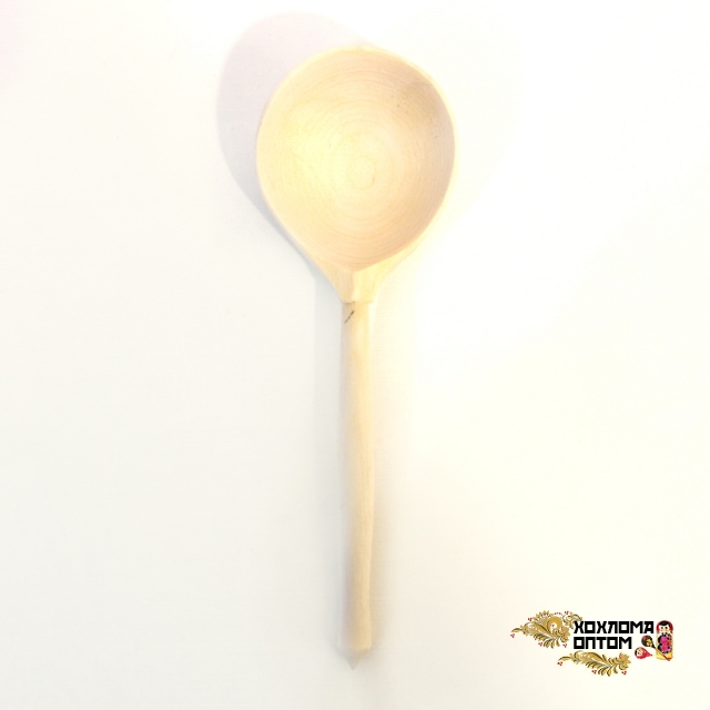 Wooden tablespoon without painting (whole spoon)