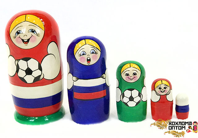 Matryoshka "Football" (5 dolls)
