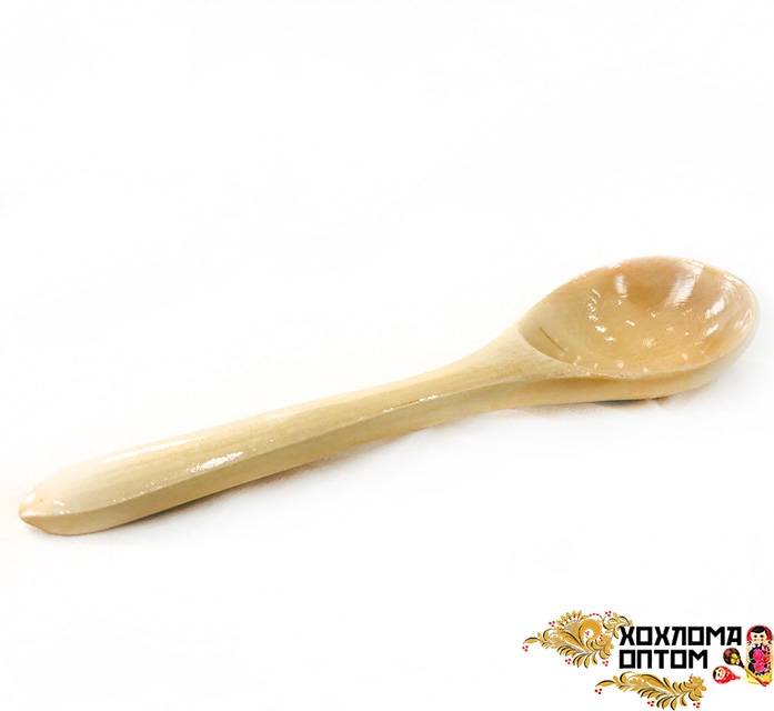 Wooden varnished Salad spoon without painting