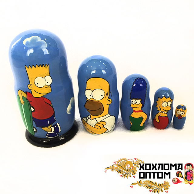 Matryoshka "The Simpsons" (5 dolls)