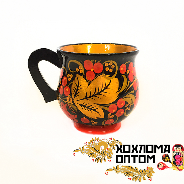 Cup "Khokhloma for juice"