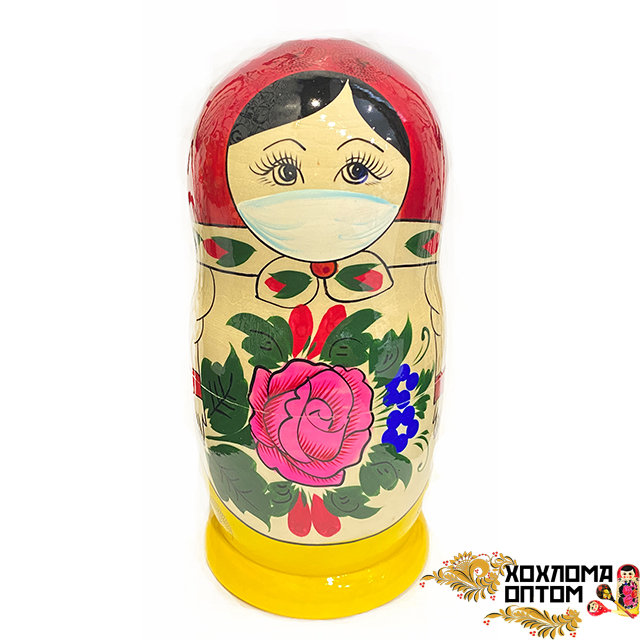 Matryoshka traditional big medical mask (5 dolls)