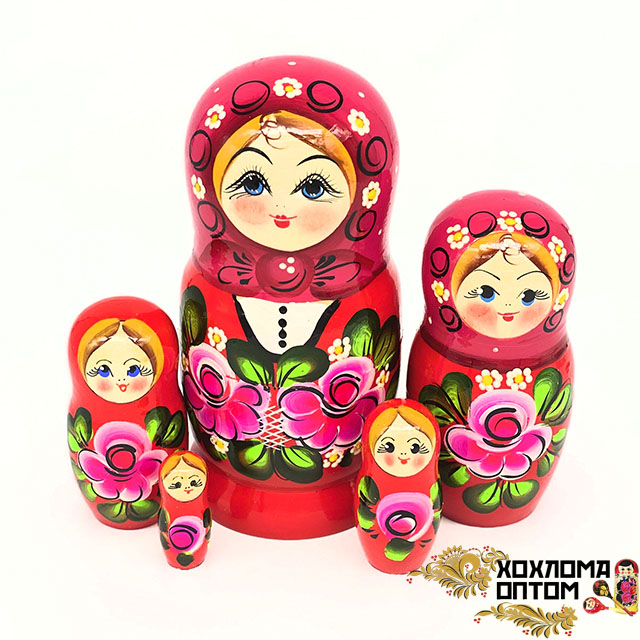 Matryoshka "Voznesenka" (5 dolls medium)