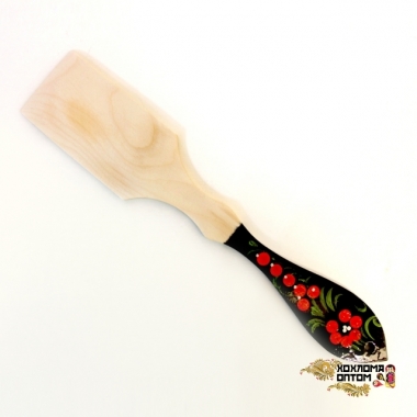 Wooden spatula with traditional painting