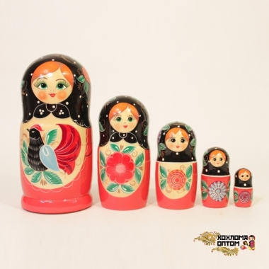 Matryoshka "Gorodets" (5 dolls)