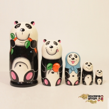 Matryoshka "Panda" (5 dolls)