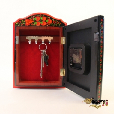 Часы ключницы сувенирные "Хохломские"
