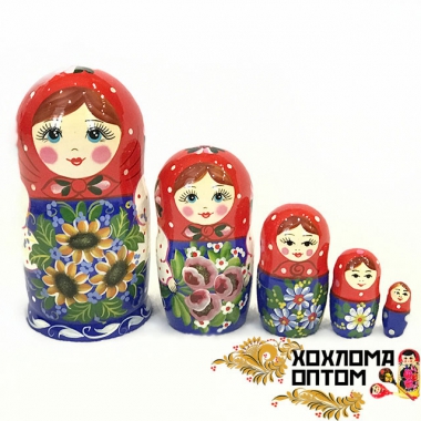Matryoshka "Sunflowers" (5 dolls)