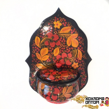 Flowerpot "Khokhloma Carved"