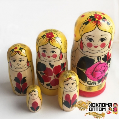 Матрешка традиционная 5 кукольная "Сударушка"
