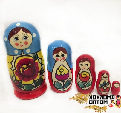 Матрешка "Майдан традиция" 5 кукольная