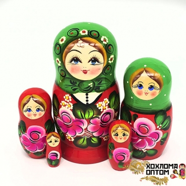 Matryoshka "Voznesenka" (5 dolls medium)