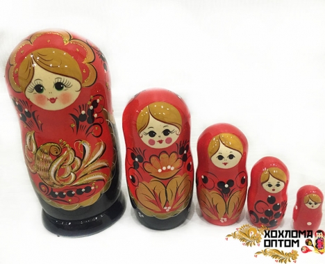 Matryoshka "Fire Bird" (5 dolls)
